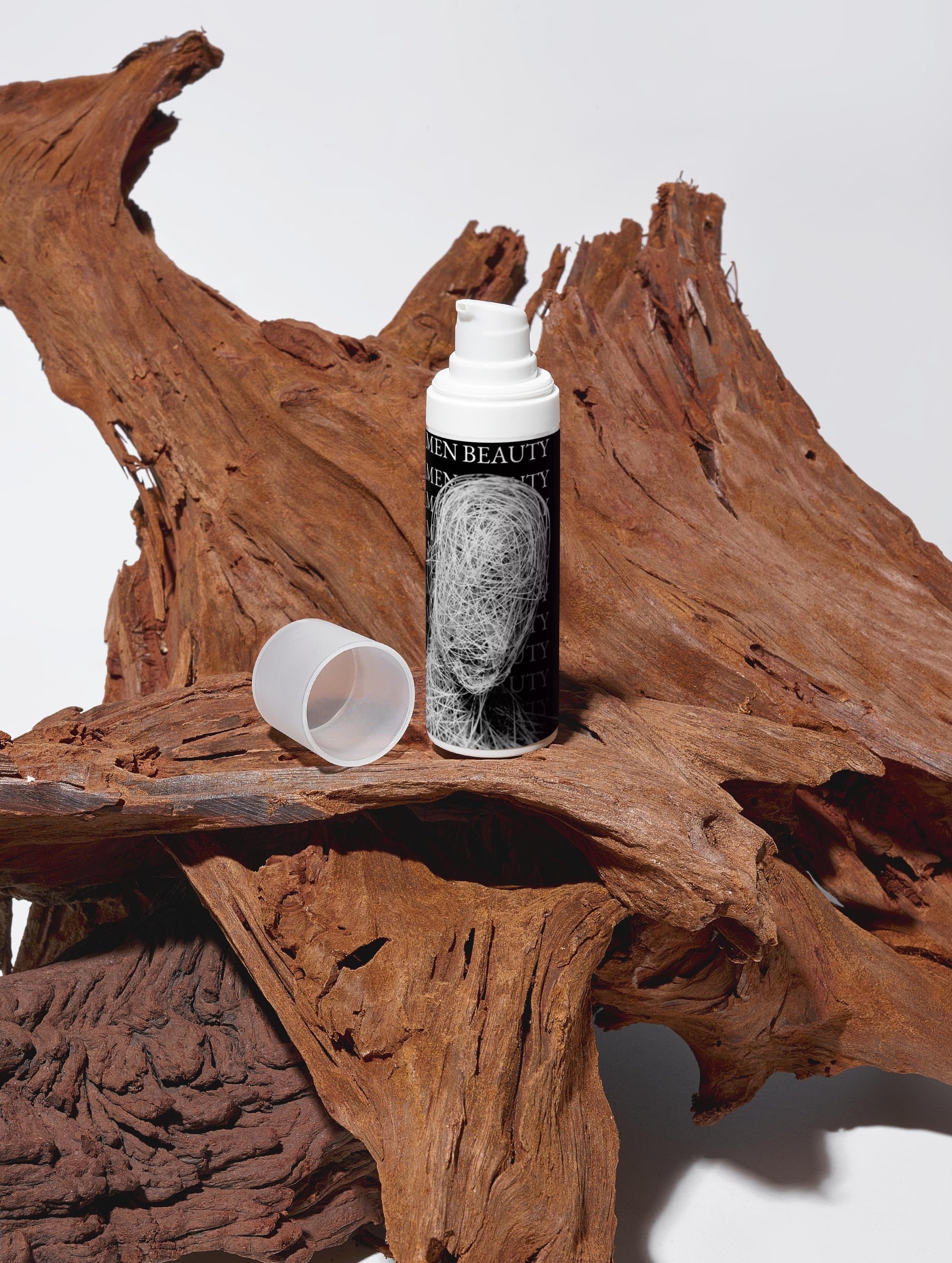 Skincare product with packaging on a wooden surface, Vitamin C Serum.