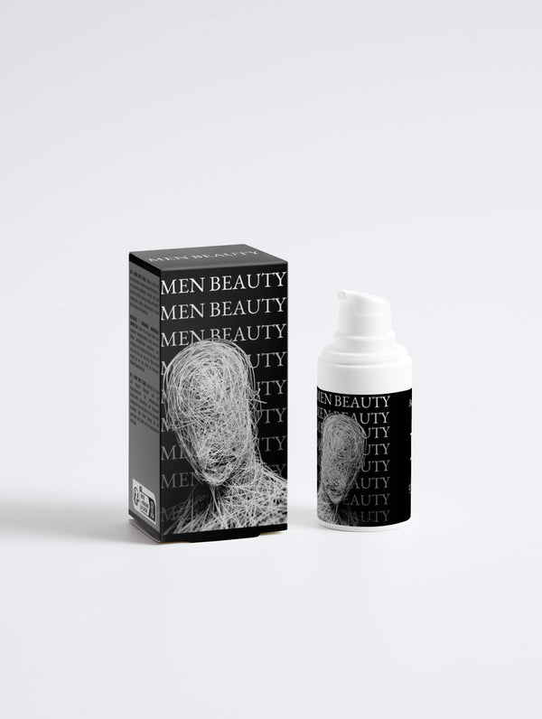 Men Beauty product packaging with box and bottle on a white background, Acne Spot Care.