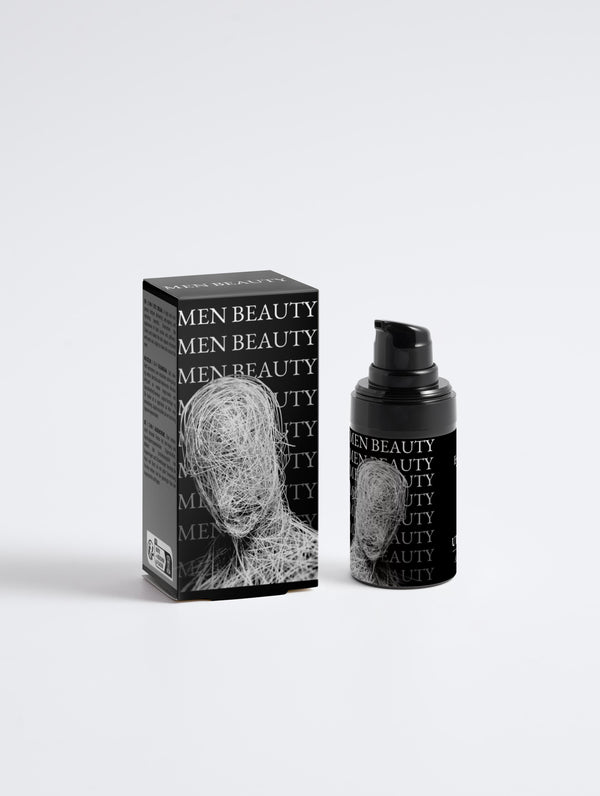 Men's skincare product with packaging on a white background, 3-in-1 Eye Cream.